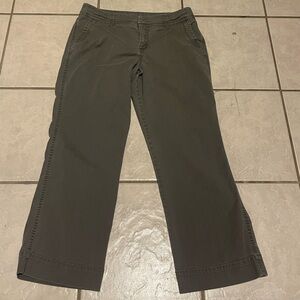Sonoma Life + Style Women'sChino Charcoal  Gray‎ Pants Size 12P Wide Leg
